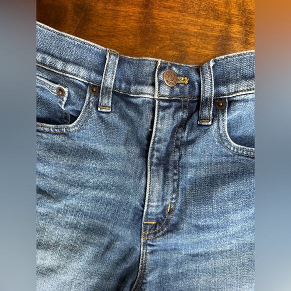 J. Crew Factory Denim Shorts BY128 High Rise Stretch Blue Jean Shorts Size 27 - Picture 2 of 5